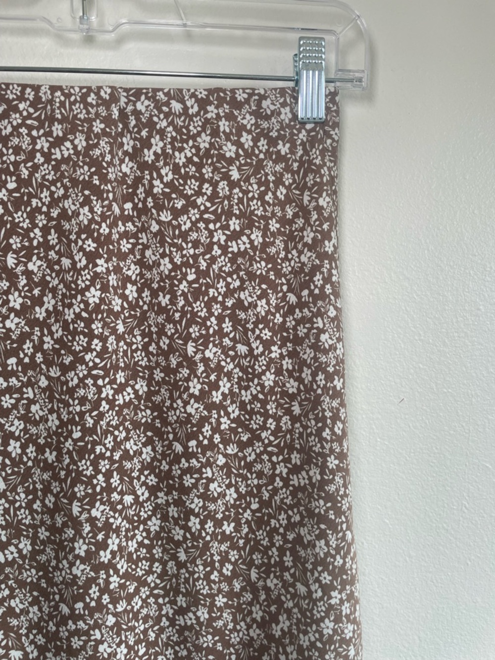 Altar’d State Floral A-Line Midi Skirt Small Brown White Lined Cottagecore - Picture 5 of 12